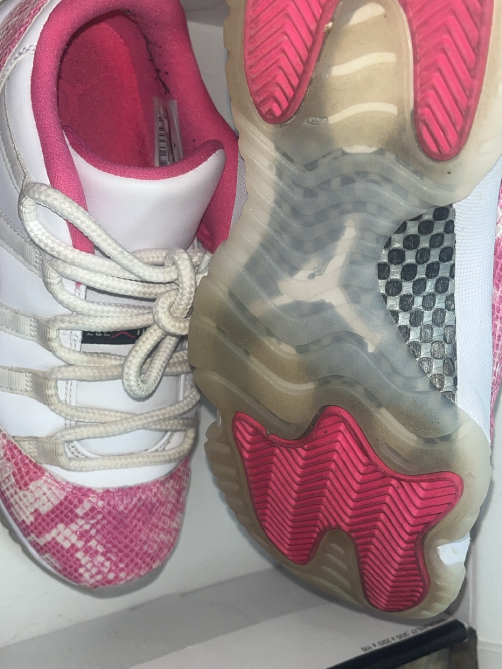 Jordan Women’s White and Pink Low-Top Sneakers